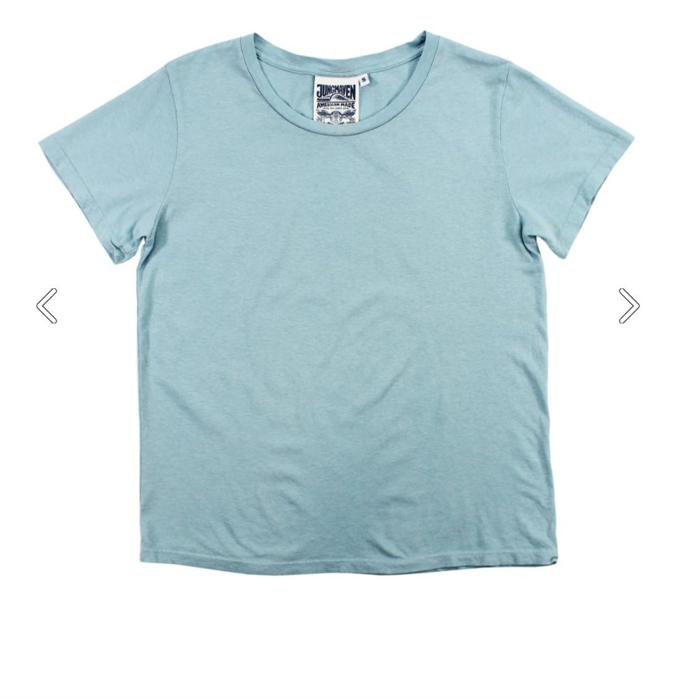 Jungmaven Ojai tee in ether blue